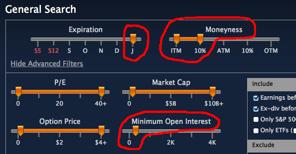 options deep in the money covered calls