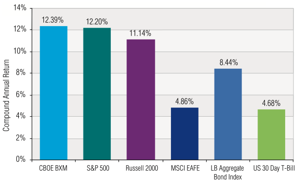 Ibbotson case study BXM compound annual returns 1988-2004