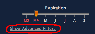 show advanced filters